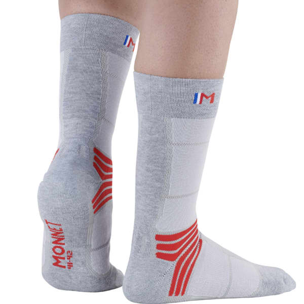 Chaussette randonnée MONNET TREK AIR GRIS ROUGE