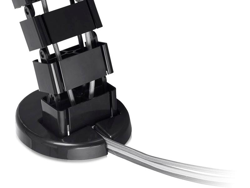 ICY BOX Kabelführungsschiene IB-MSA104-CM , Schwarz Universalhalterung mit Kabelmanagement