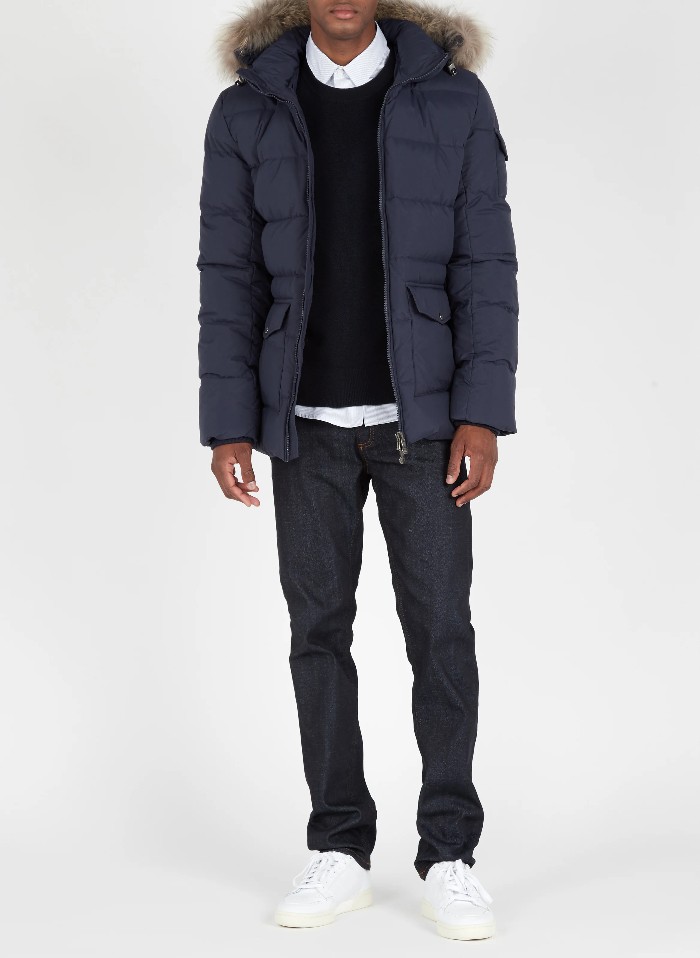 Jean droit en coton | Bleu