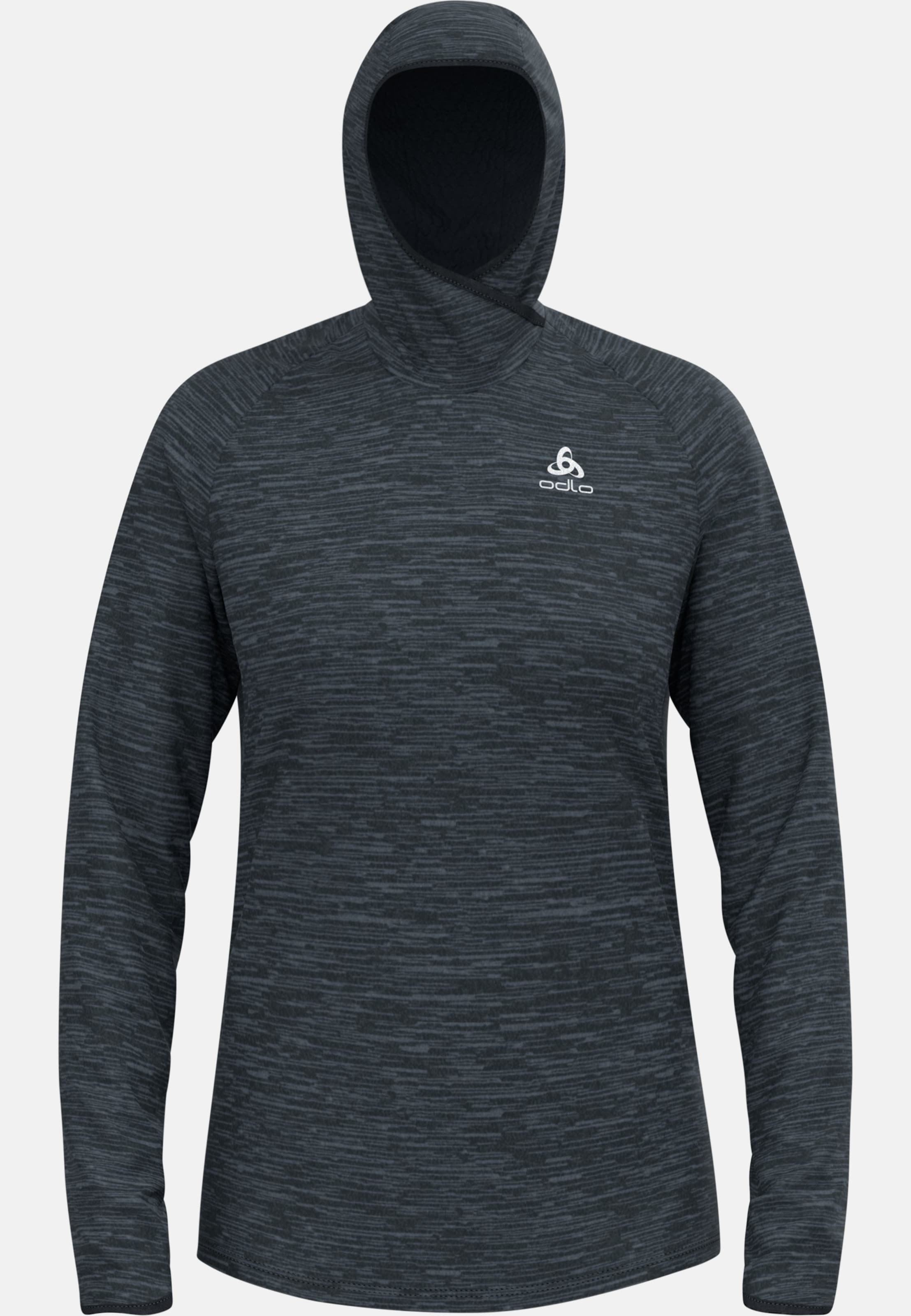 Damen Run Easy Mid Layer Hoody in black melange