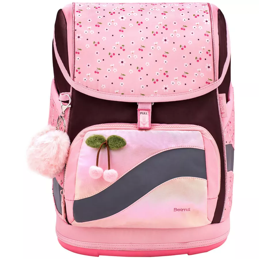 Belmil Schulranzen Premium Smarty Plus Set 5-teilig Cherry Blossom