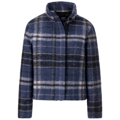 Damen-Karojacke, Blautöne