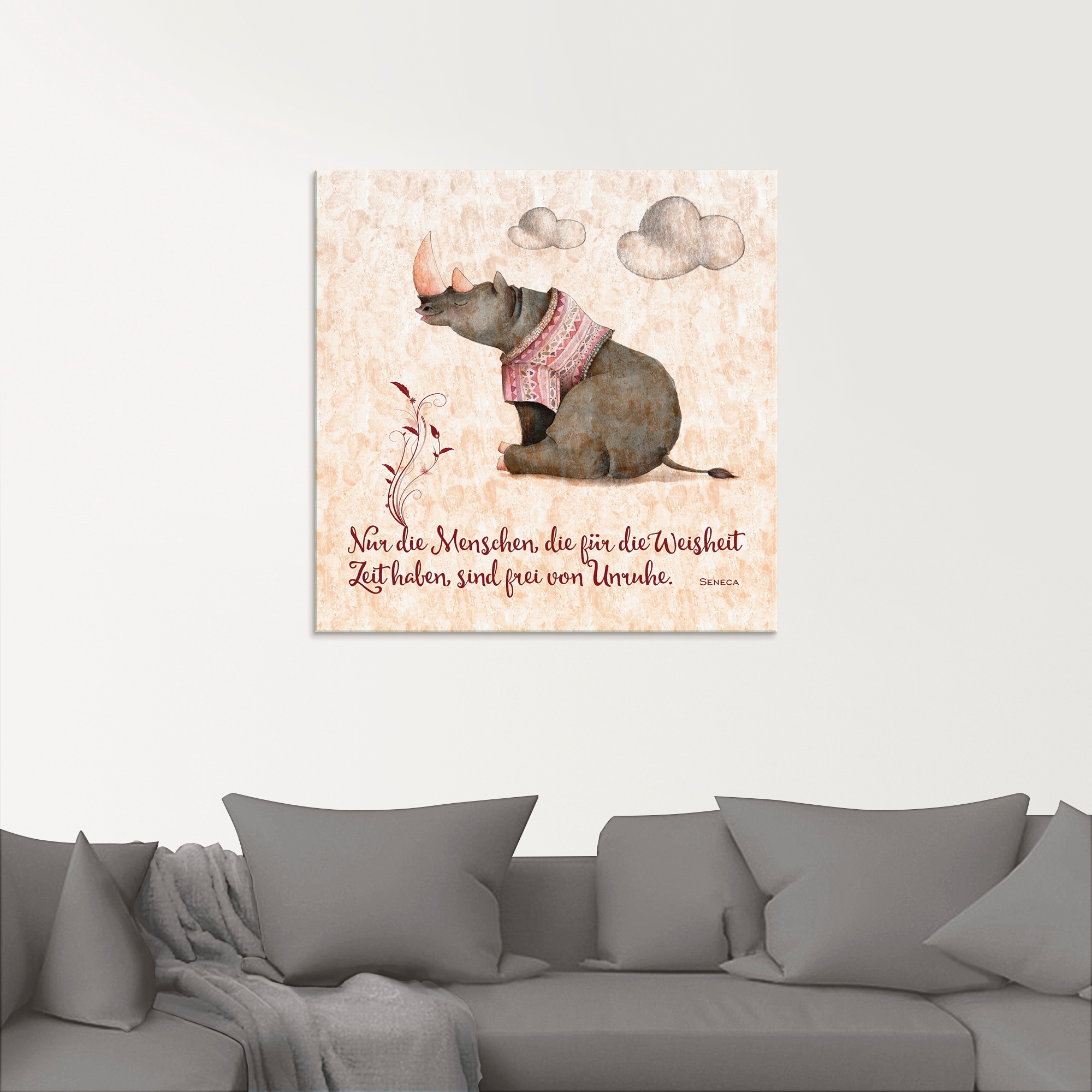 Artland Glasbild »Lebensweisheit Zeit« Tiere 1 Stk. tlg. in verschiedenen Grössen