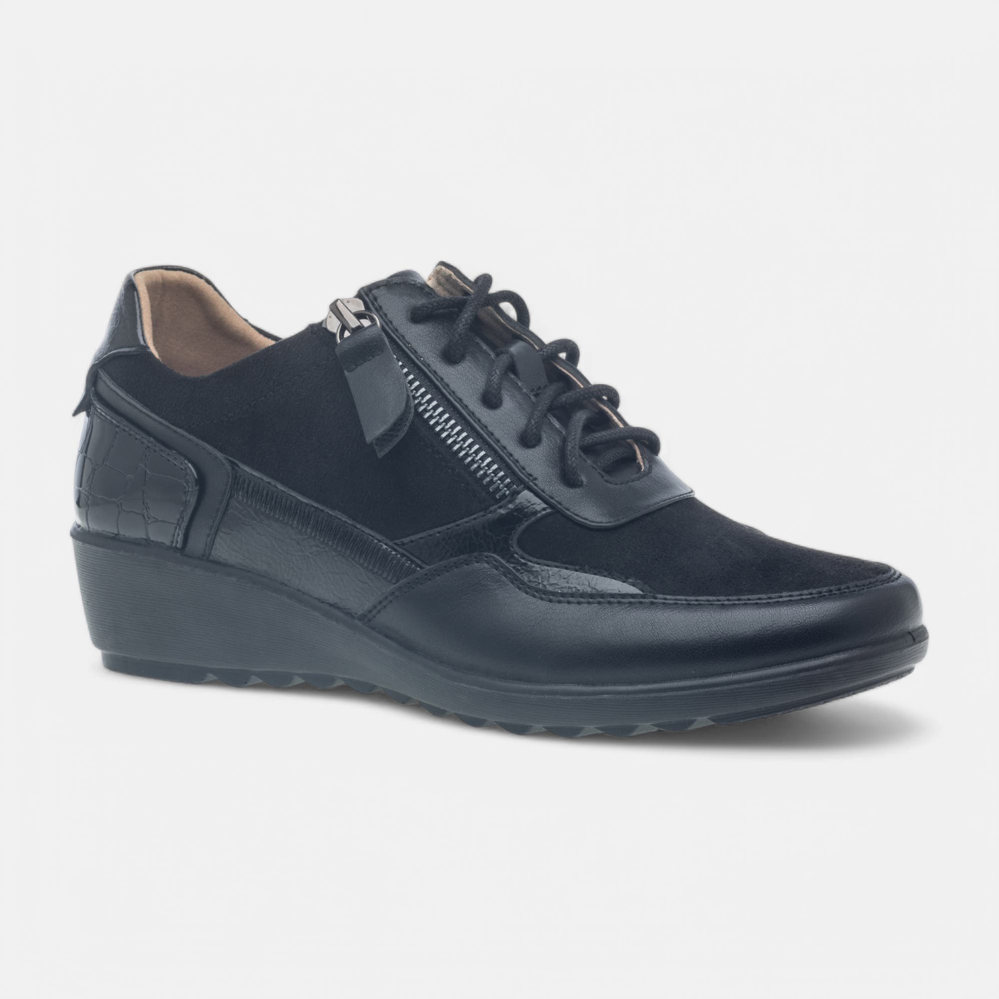 Derbies pieds sensibles Femme noir