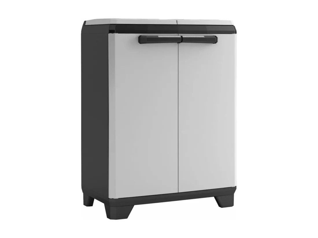 Armoire de recyclage Split Premium gris et noir 92 cm