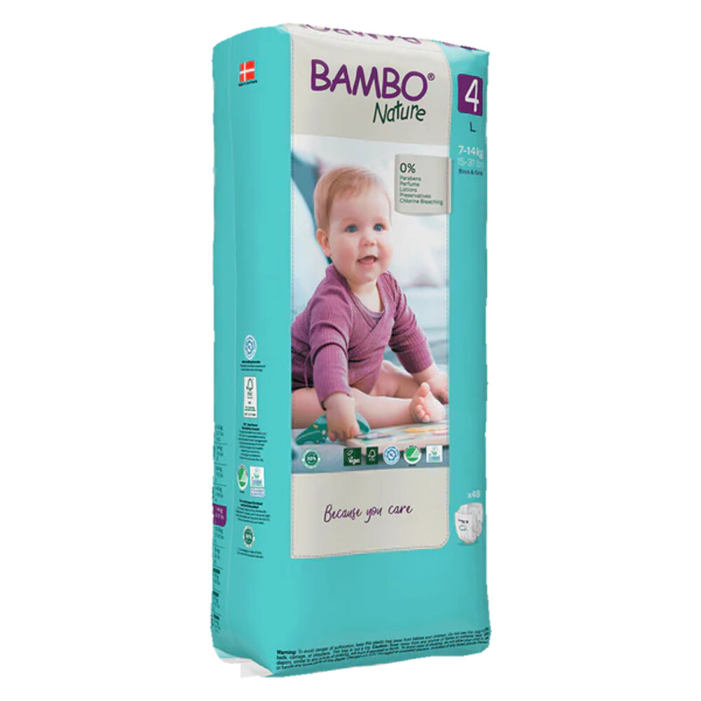 Bambo Nature Luiers Maat 4 (7-14 kg)48 stuks
