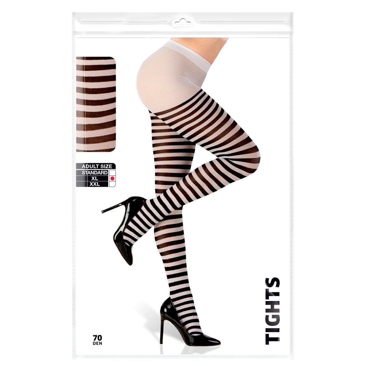 Zwart Witte Panty Gestreept
