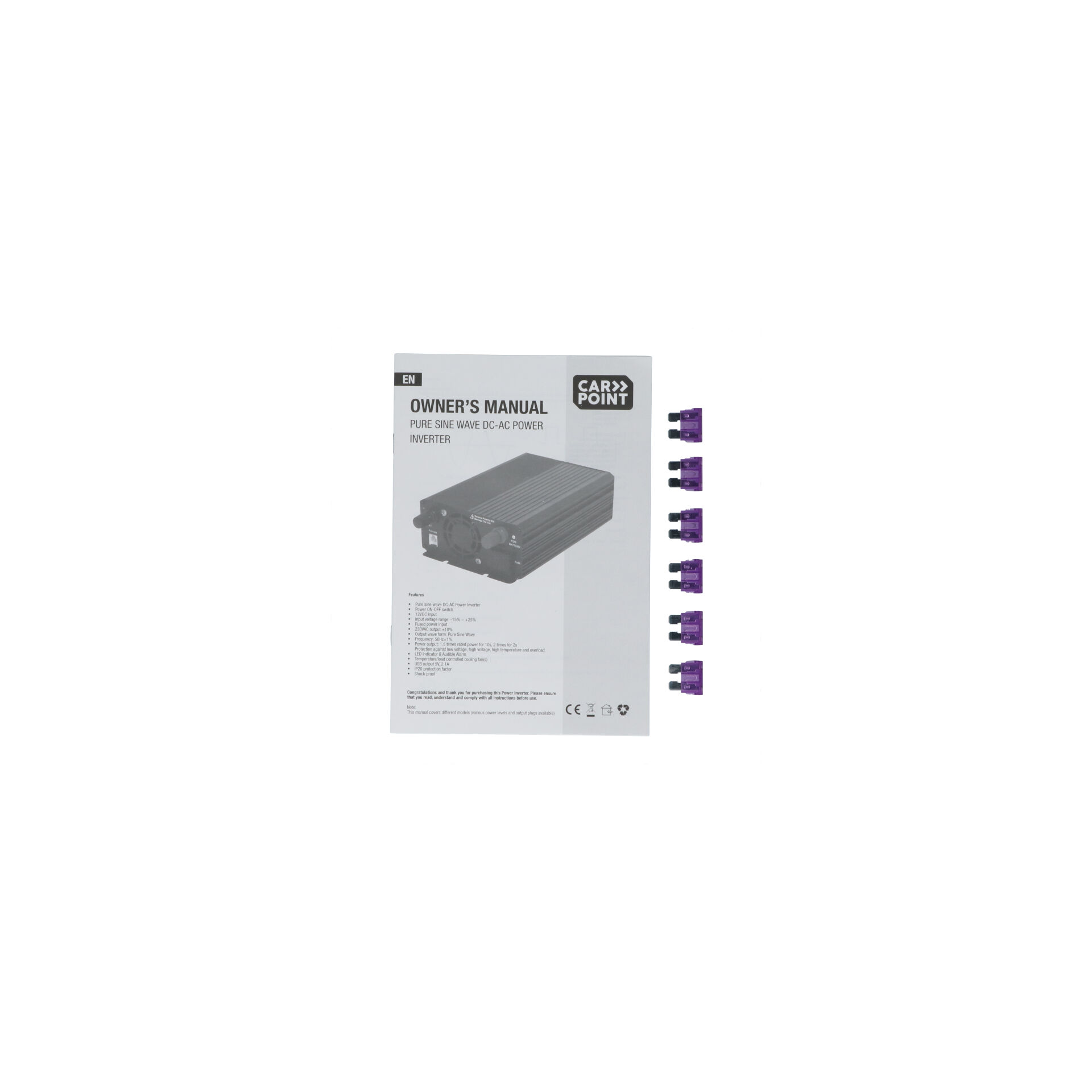 Carpoint Pure Sinus omvormer - 1500 watt