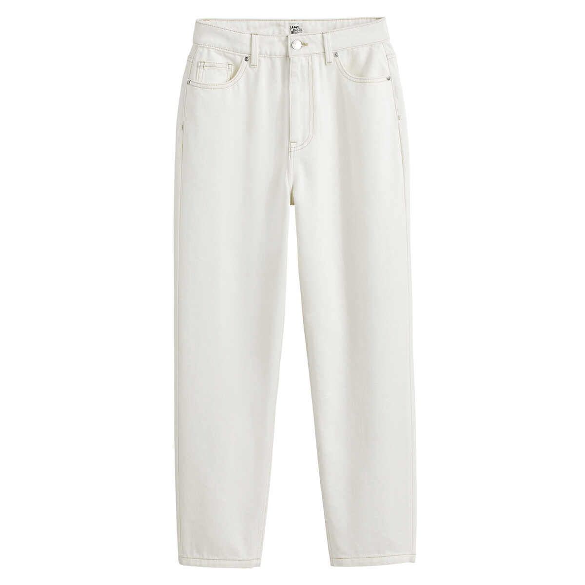 COLEÇÕES LA REDOUTE<br>Mom jeans, algodão orgânico, Signature PAULINE