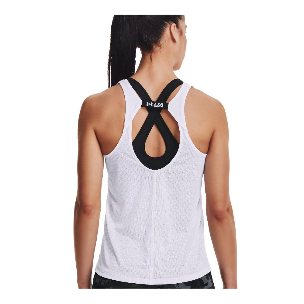 Under Armour FLY-BY - Débardeur Femme blanc