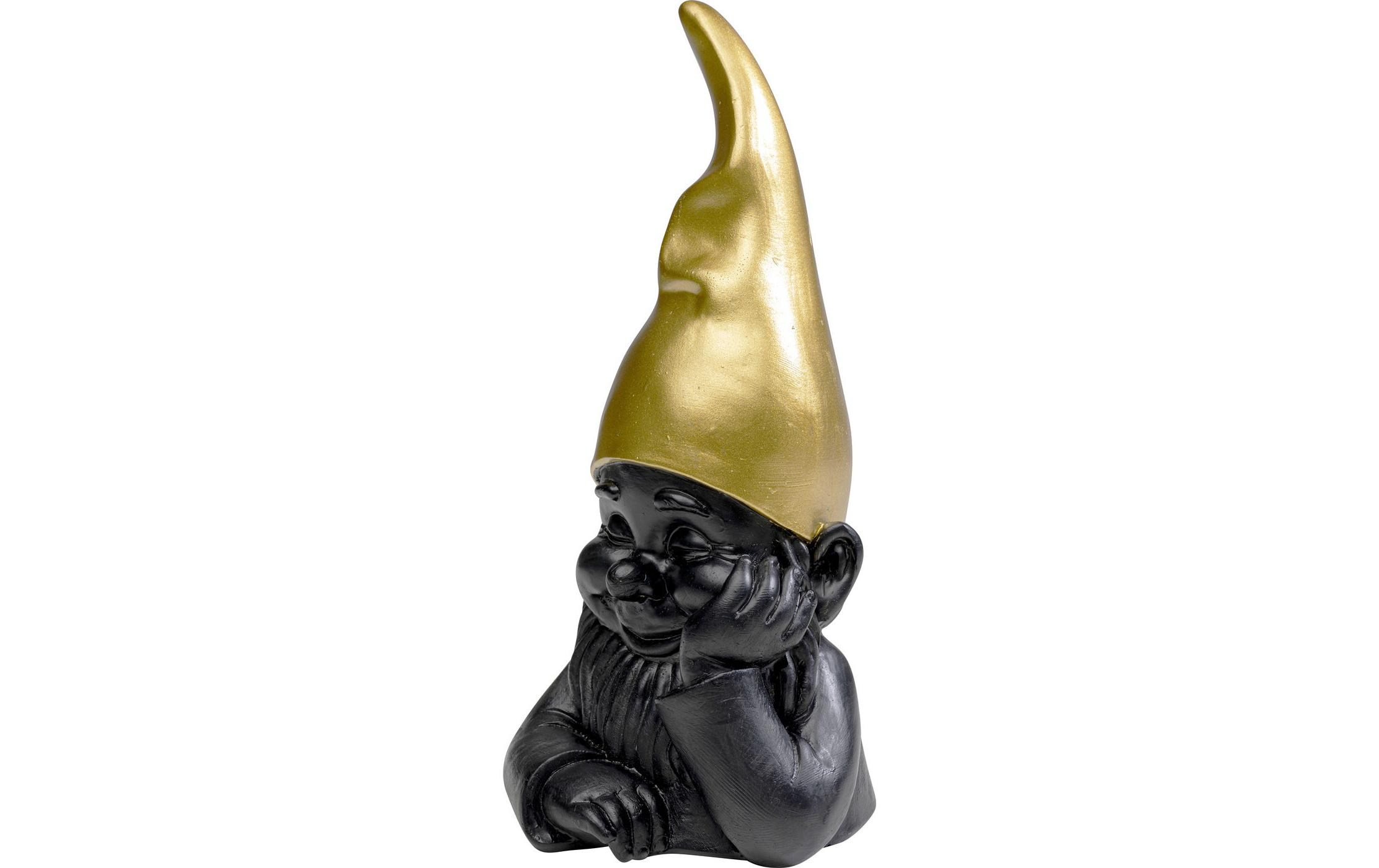 Dekofigur Zwerg 21 cm, Gold/SchwarzZwergfigur