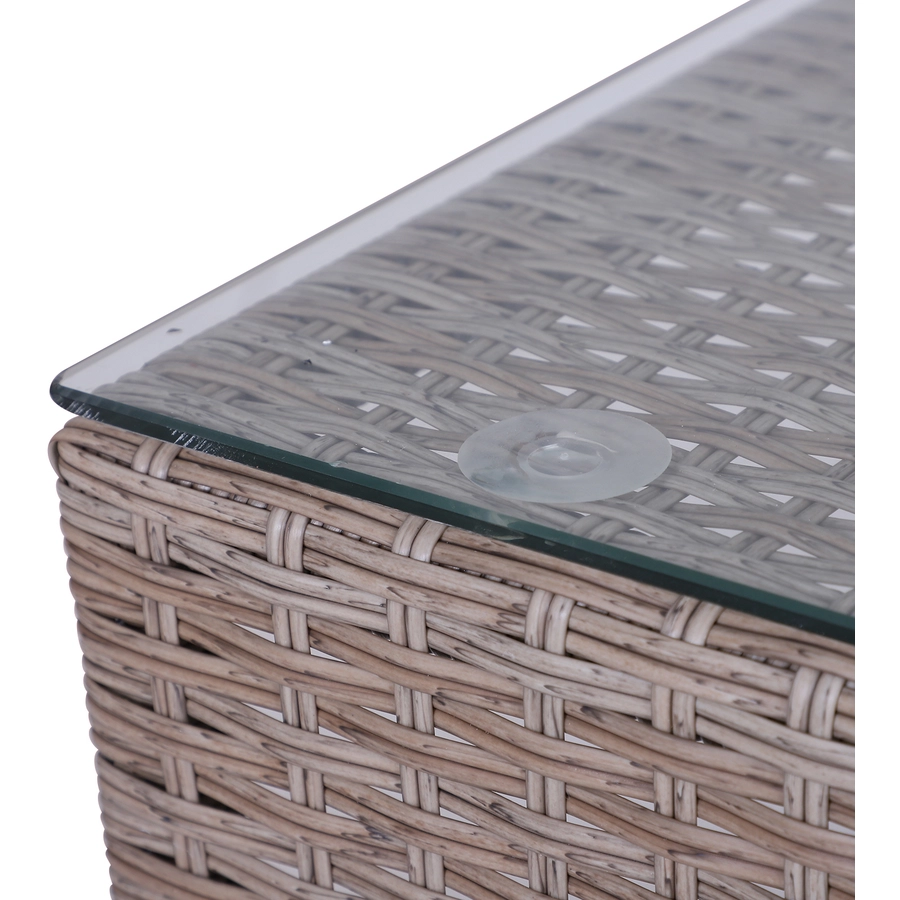 Outsunny Rattan Gartensitzgruppe als 6-teiliges Set creme