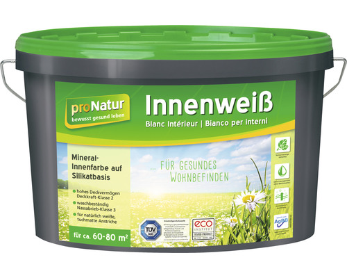 pronatur Interieur Witte Silicaatverf Minerale Verf Wit 10 l