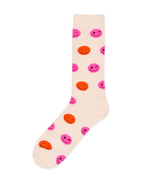chaussettes avec coton sourire beige