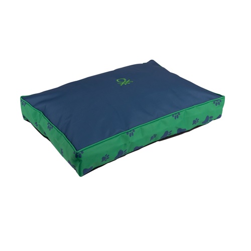 Capa de colchão Benetton com pegadas, azul/verde, tamanho G: 80 x 65 cm