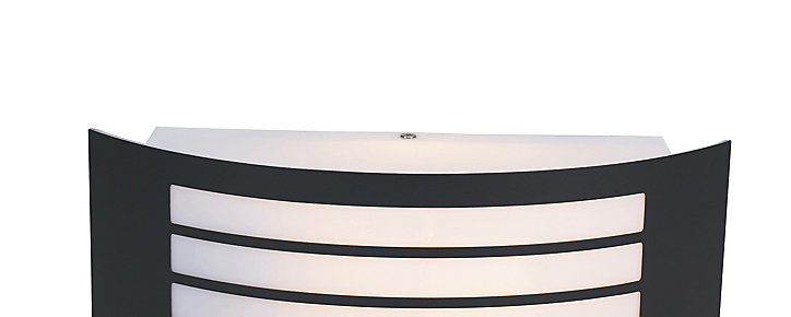 Applique murale Valcourt E27 40W IP44 GoodHome gris anthracite