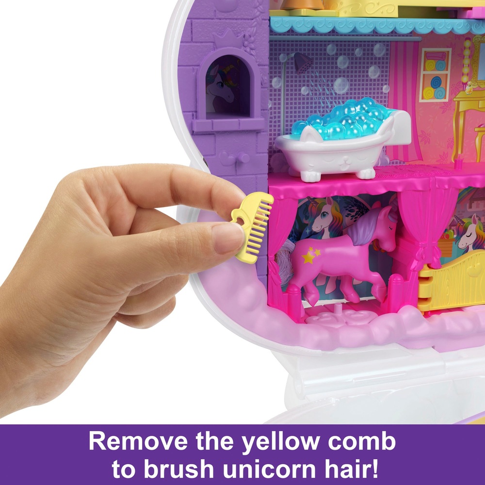 Polly Pocket Regenbogen-Einhorn Salon-Spielset