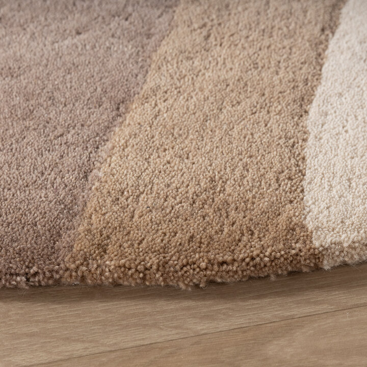 Rond wollen vloerkleed - Vienna Beige