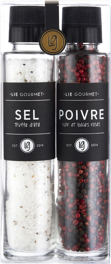 Lie Gourmet Gavesæt kværne trøffelsalt/peber Rød & hvid