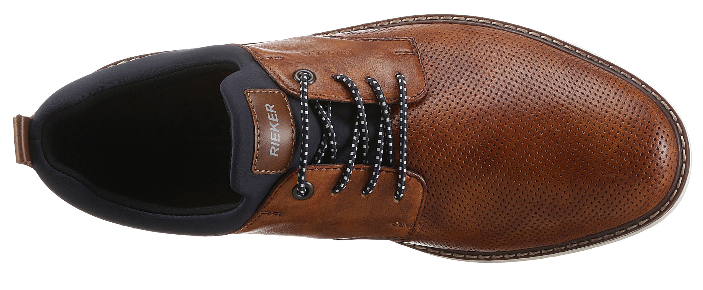 Rieker Slip-On Sneaker  Business Schuh, Slipper, Festtagsschuh mit elastischen Schnürsenkeln