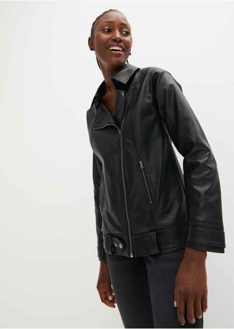 Blouson biker oversize
