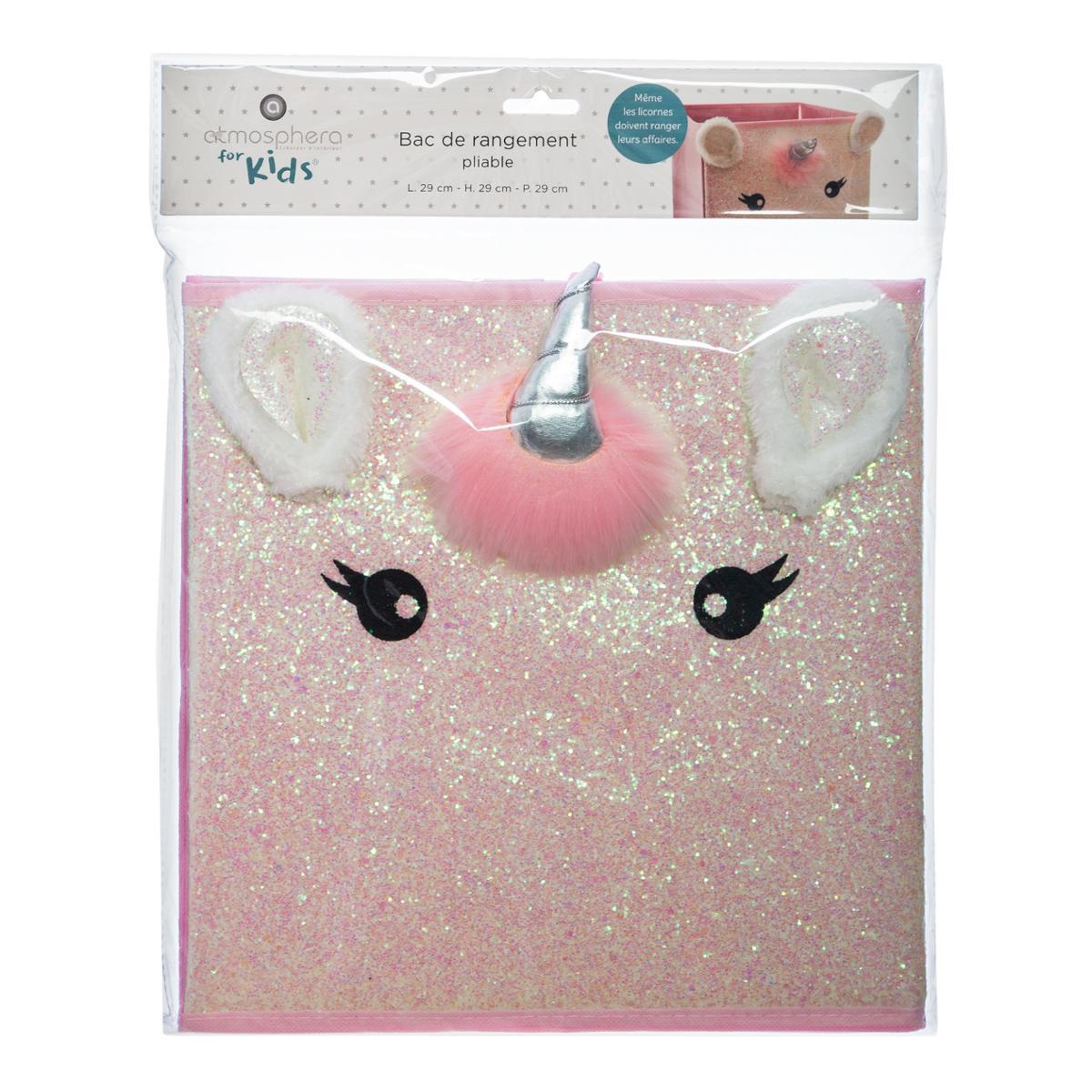 BAC RANGEMENT LICORNE 31X29X29CM