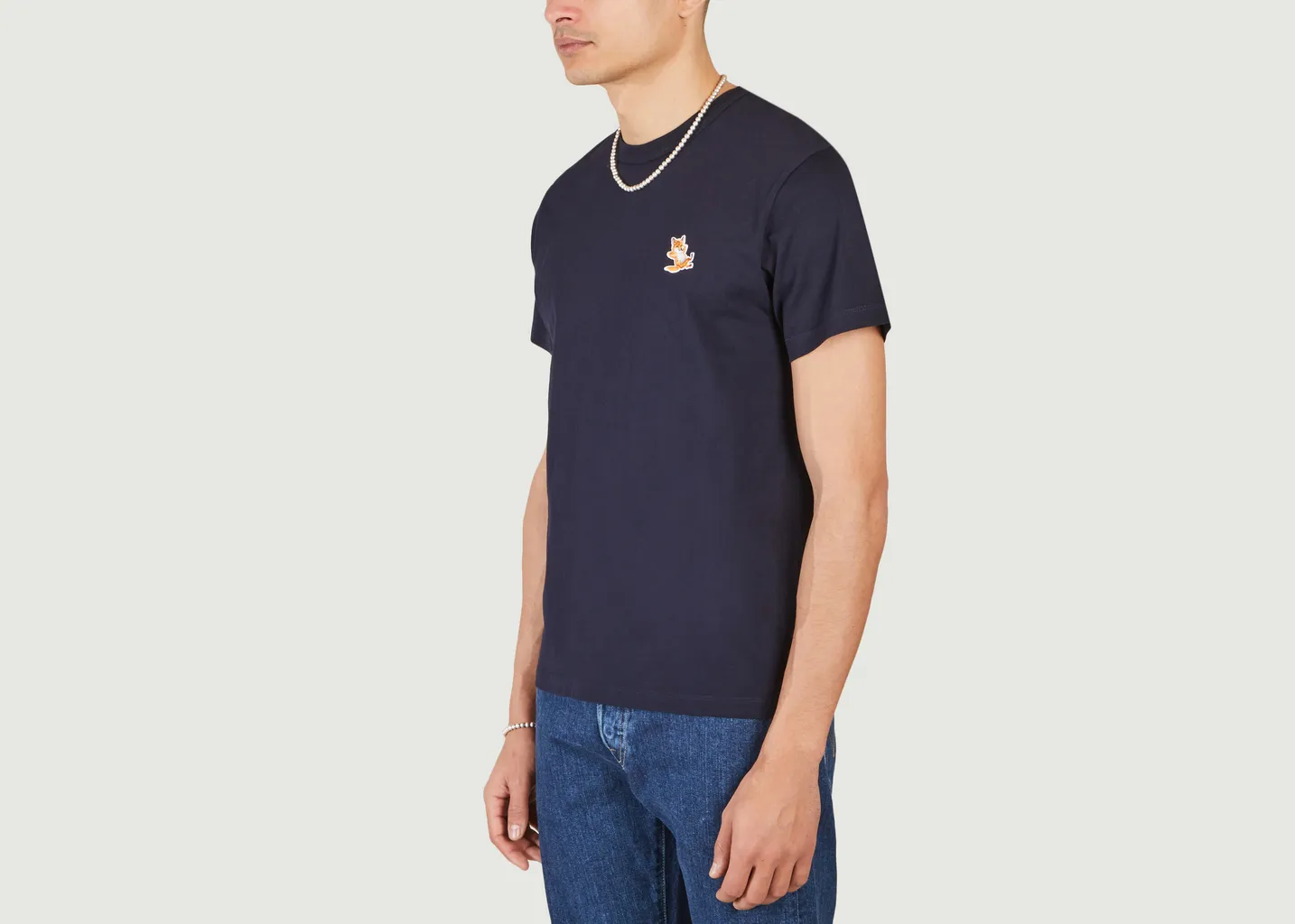 T-shirt Chillax Fox Patch Classic Maison Kitsuné