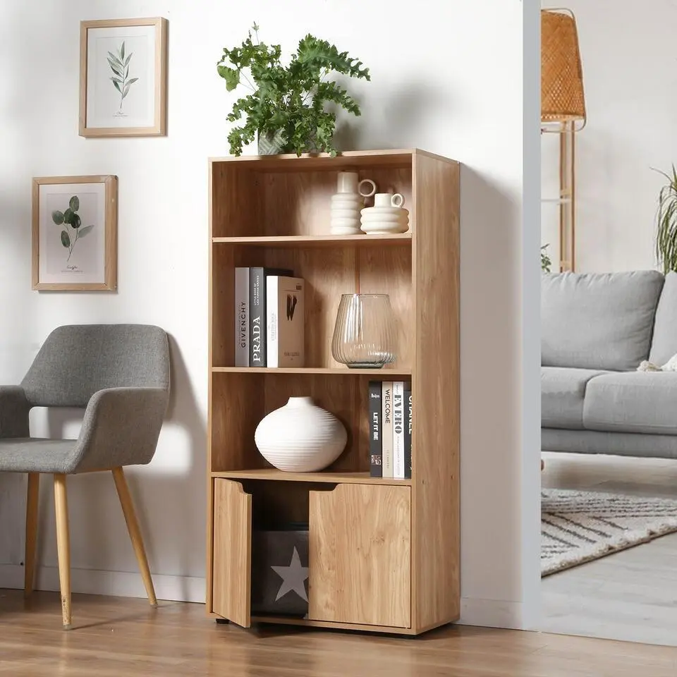 CALICOSY - Boekenkast - Hout - 120x58,5x29 cm