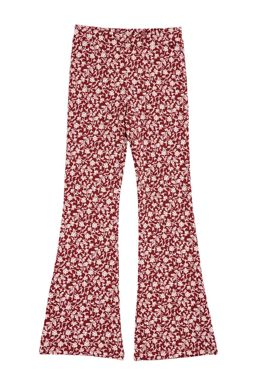 WE Fashion flared broek donkerrood