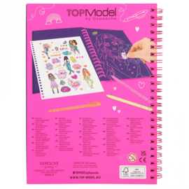 TOPModel neon Doodle kleurboek met neon stiften