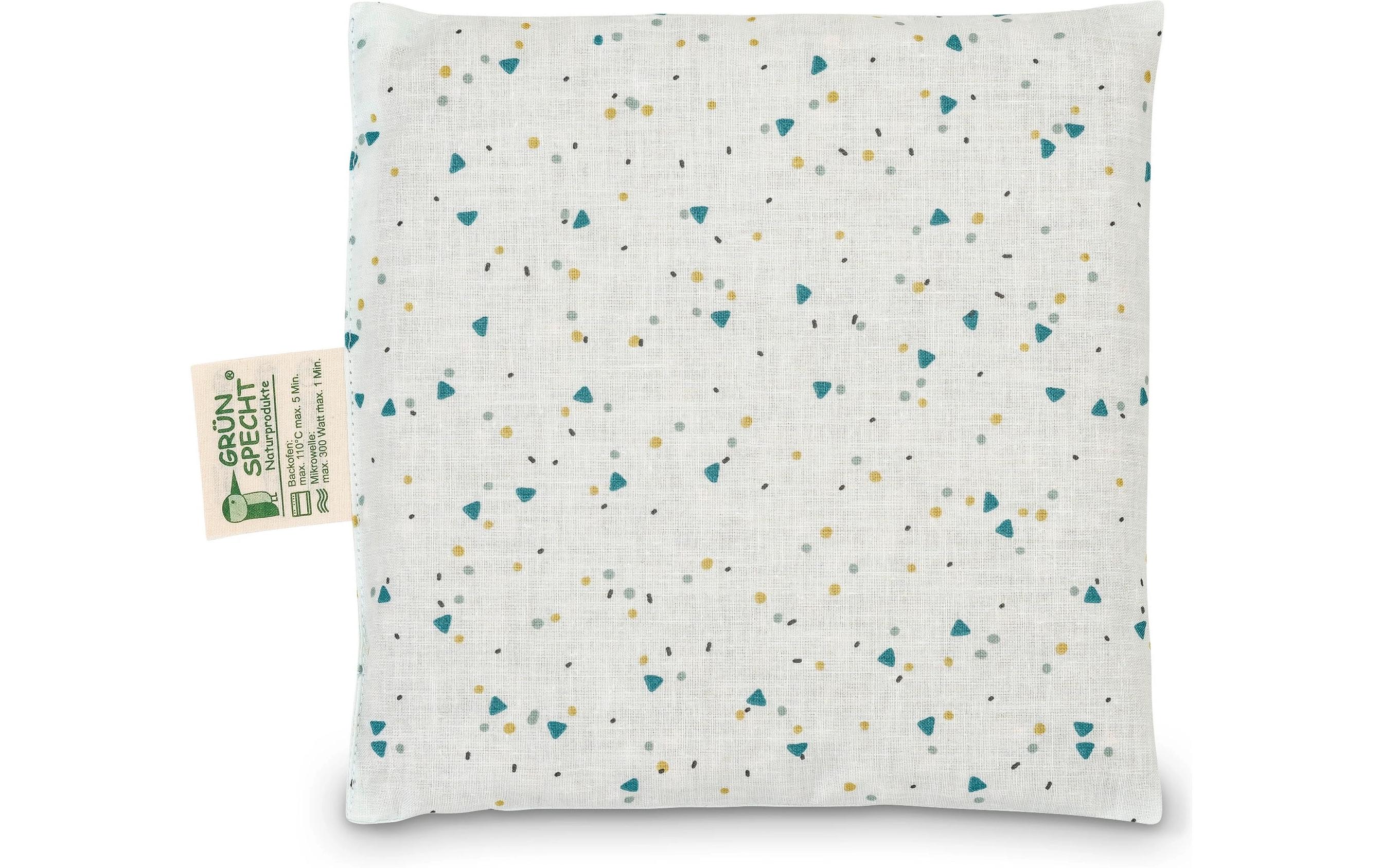 Kirschkernkissen Frosty grün 19 x 19 x 3 cmWärmekissen, ideal zur Linderung von Verspannungen im Nacken, Bauch und Rücken