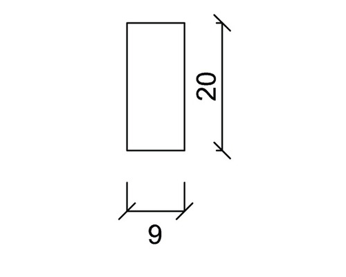 Konsta rechthoekige strip, ruw beukenhout, 9x20x2400 mm