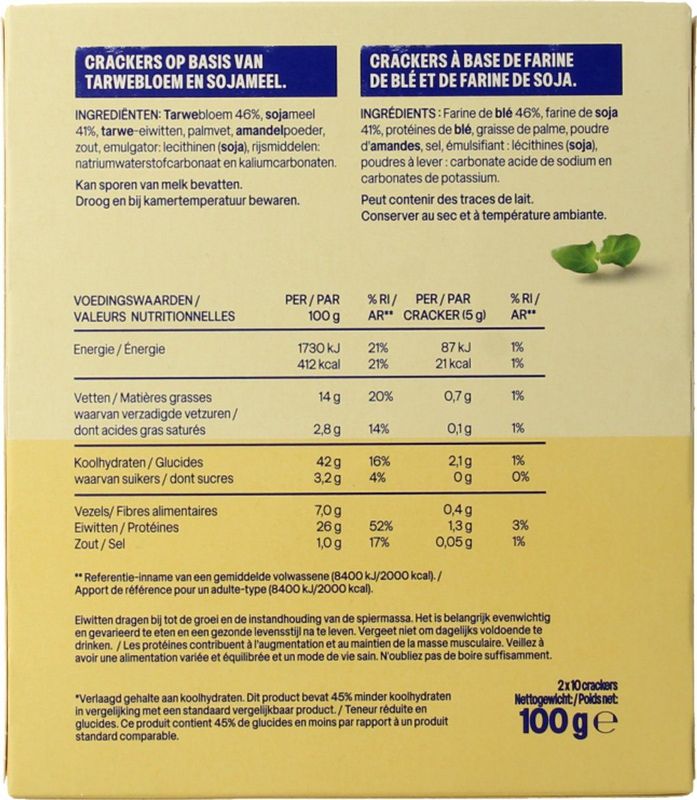 WeCare Lower Carb Crispy Crackers - Luchtige Knäckebröd - 45% Minder Koolhydraten