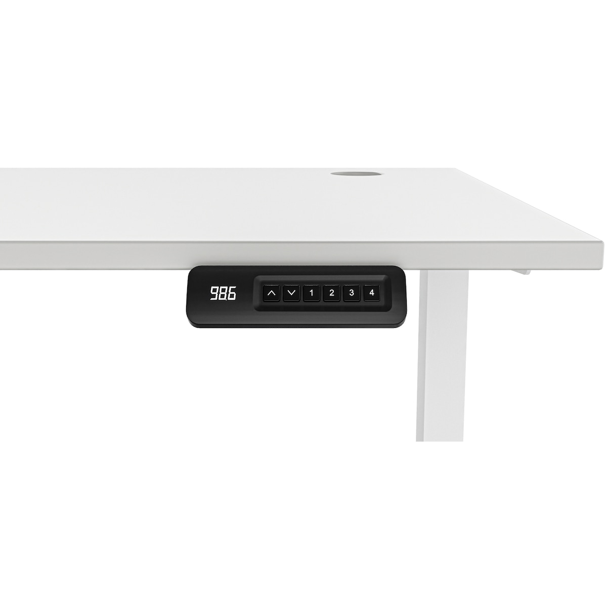 Piranha E-Base 120 høydejusterbart skrivebord (hvit)