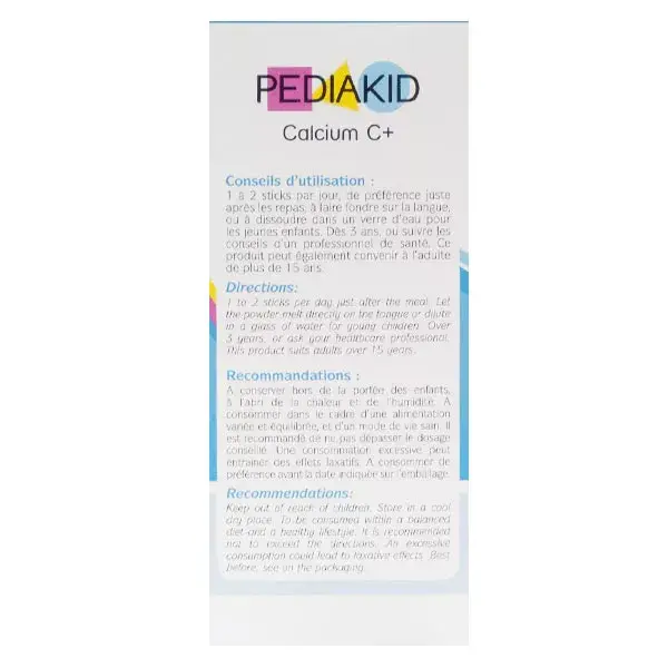 Pediakid Calcium+ Etui de 14 sticks