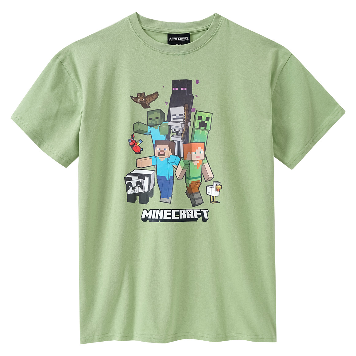 Yigga Minecraft T-Shirt mit Print hellgrün
