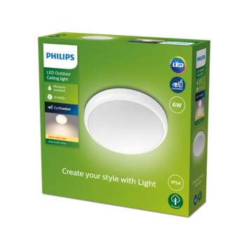 Philips plafonnière Doris wit 6w