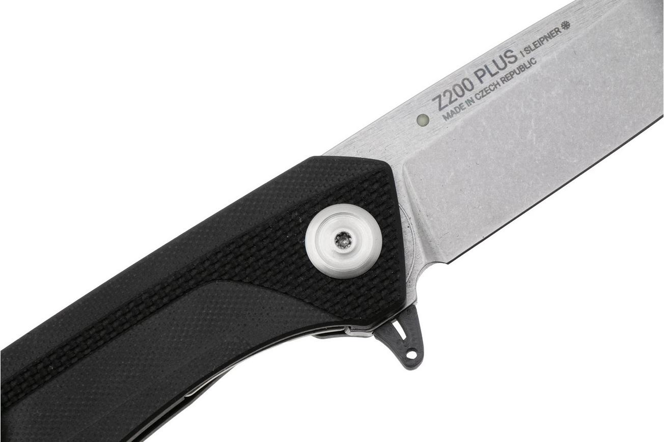 ANV Z200 PLUS-001, Stonewashed Sleipner, Black G10 zakmes