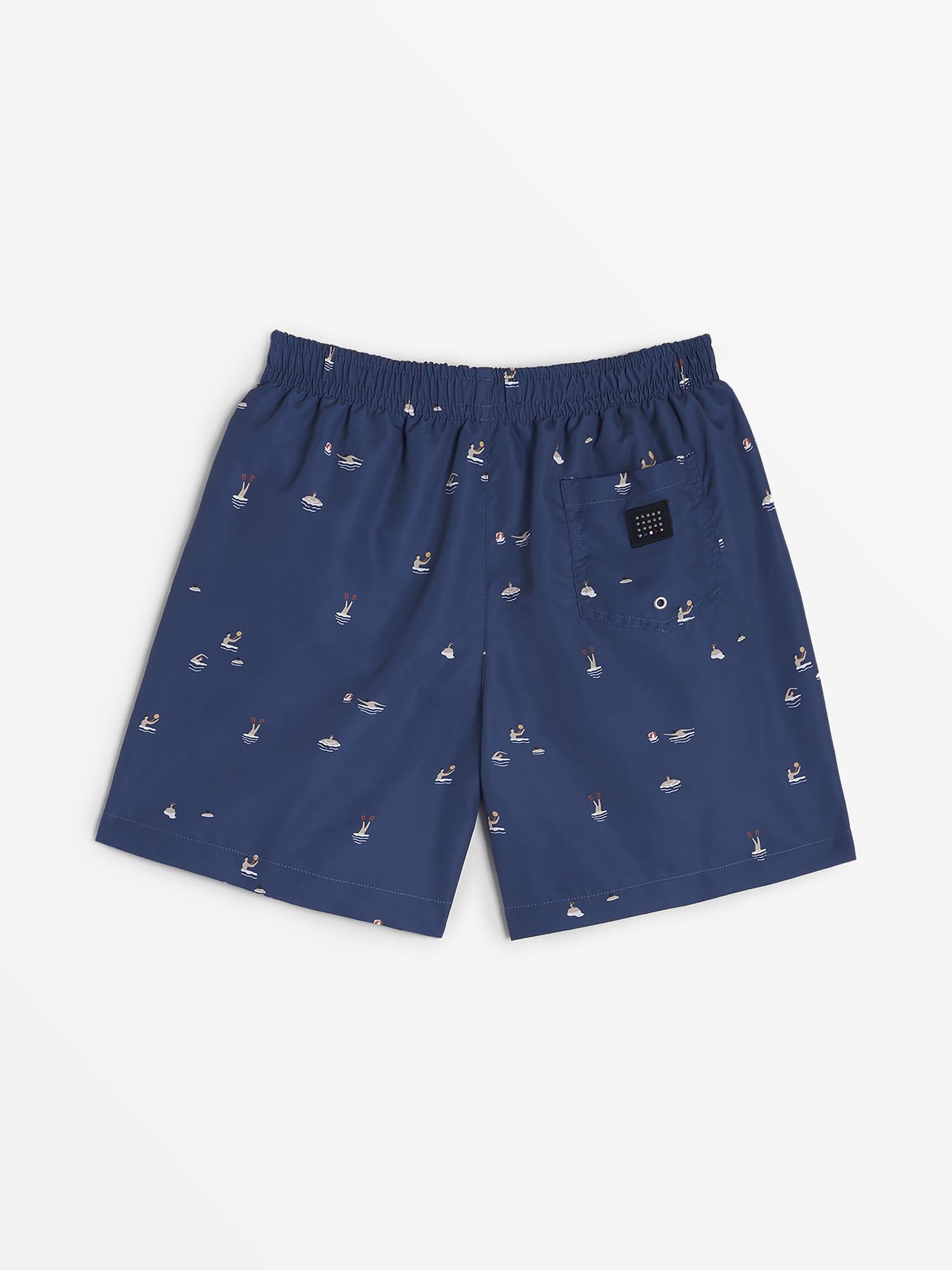 Short de Bain Fabriquée En France Bleu