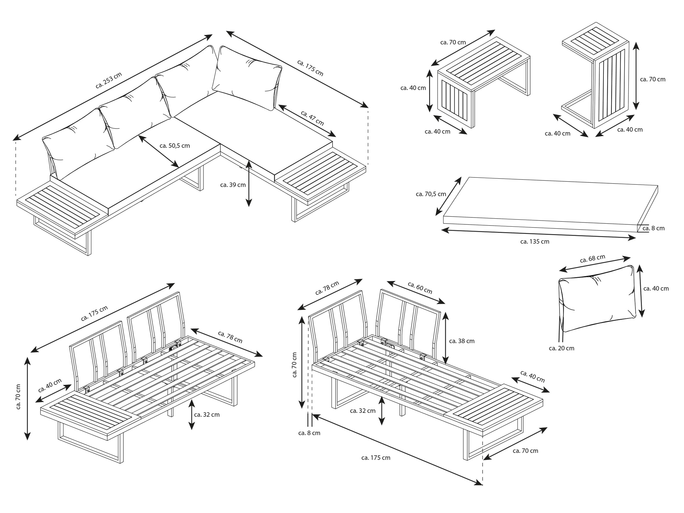 bellavista - Home & Garden® Eck-Lounge-Set Cella