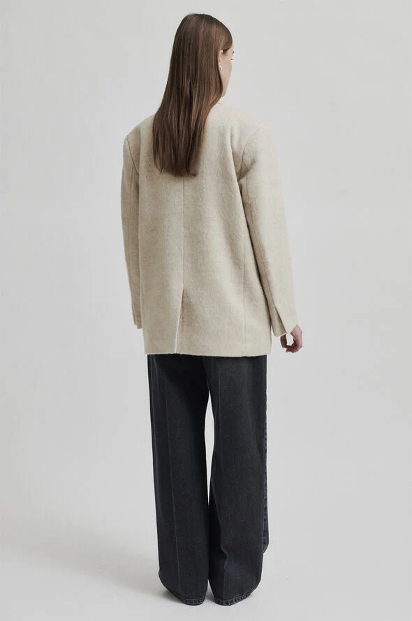 Second Female Sera Wool Blazer Beige melange