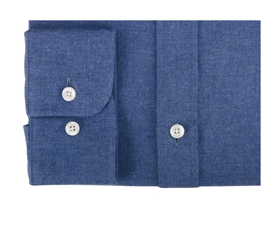 Chemise flanelle homme Bleu chiné - BARTHOLD