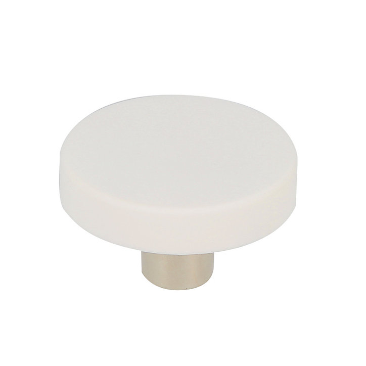Lot 4 boutons de meuble rond blanc Chrisligne Ø40 mm
