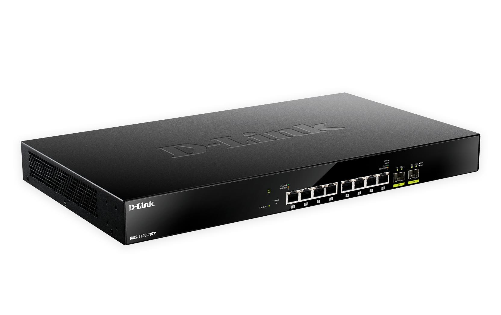 PoE Switch DMS-1100-10TP 10 Port<br>2.5 Gigabit Ethernet Smart Managed Switch