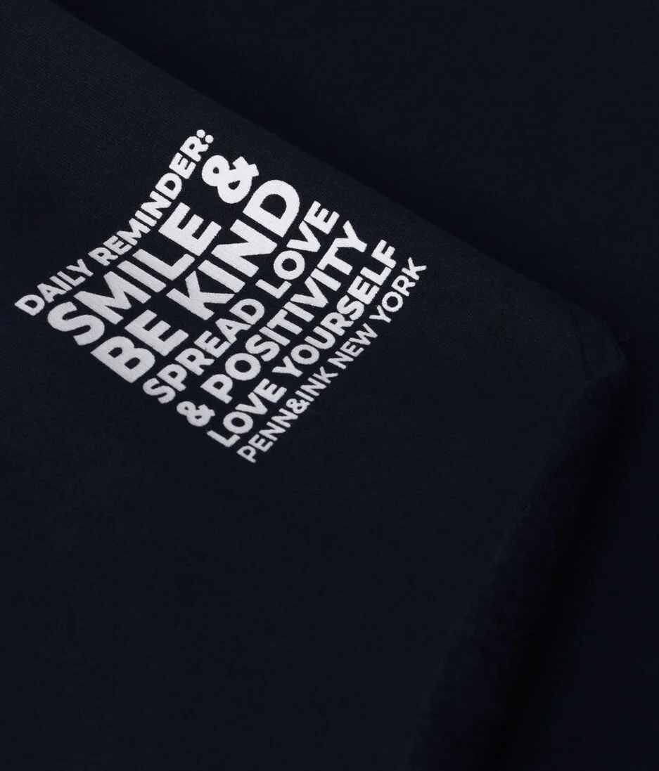 PENN & INK donkerblauwe penn & ink trui sweater print