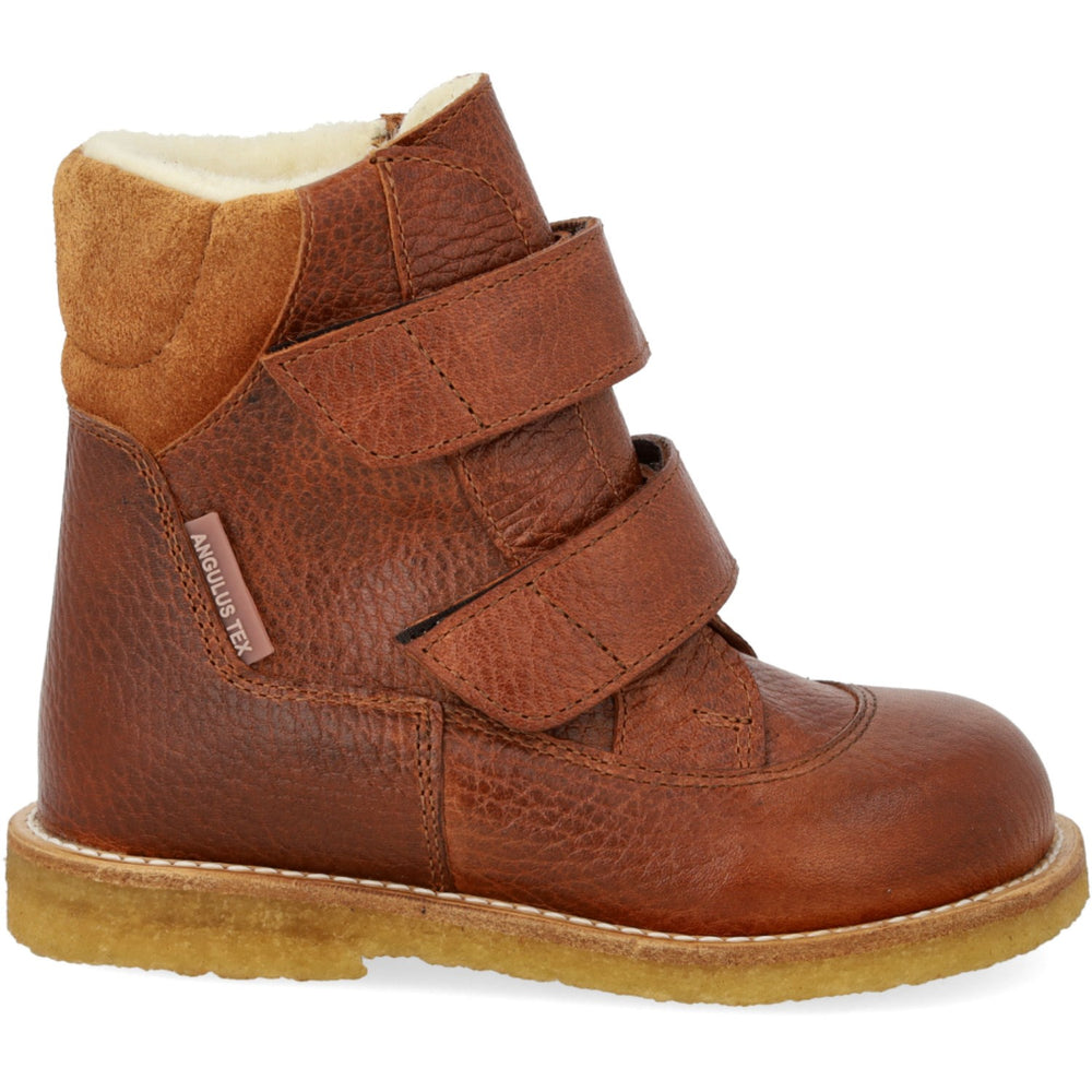 Køb Angulus Cognac/Cognac TEX-støvle Med Velcrolukning
