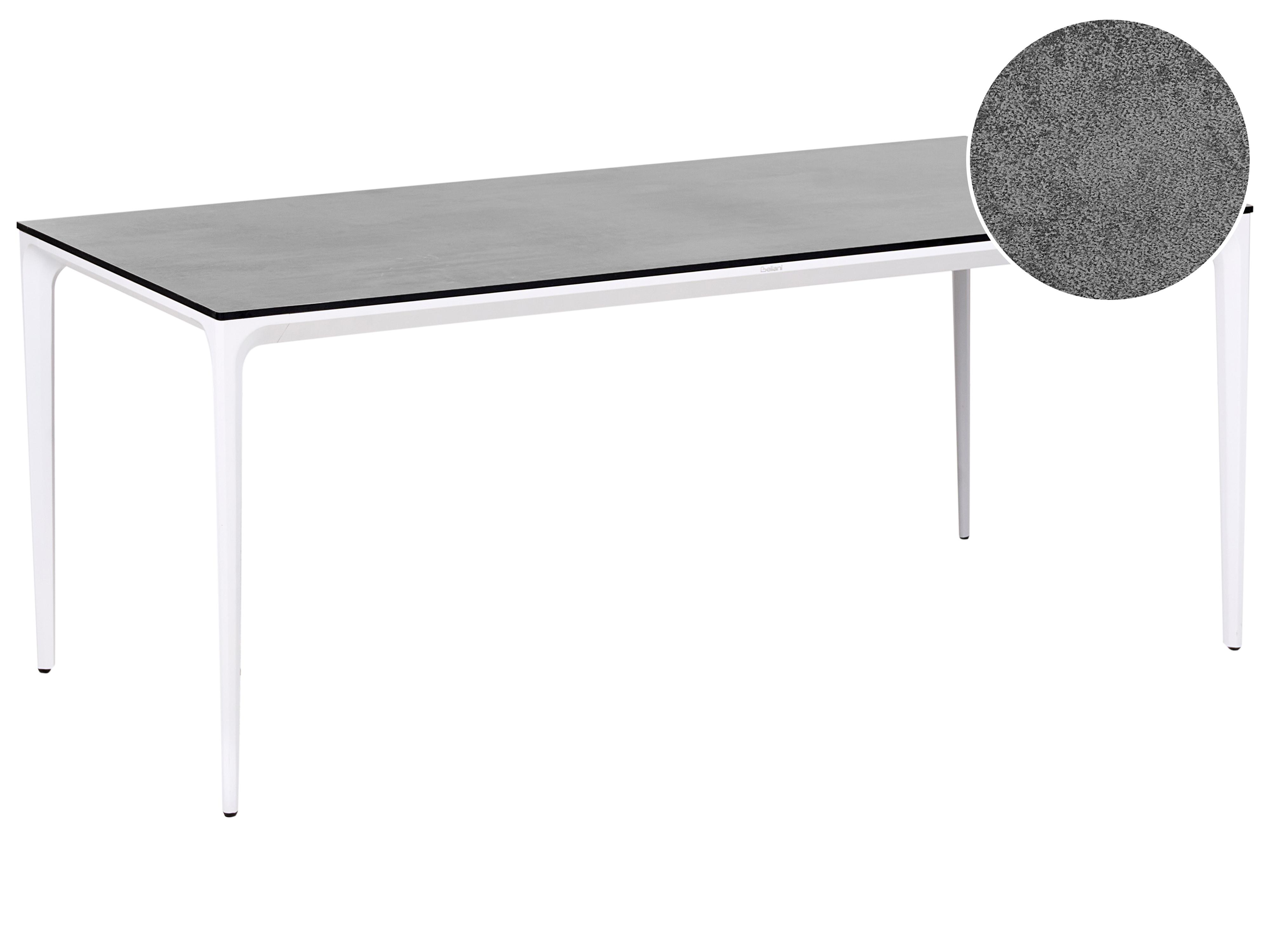 Tuin eettafel SOVARETO 180 cm 90 cm Steeneffect Donkergrijs