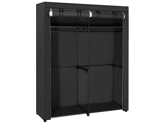 Songmics Regal 43 cm/140 cm x 174 cm, Schwarz Stoffschrank