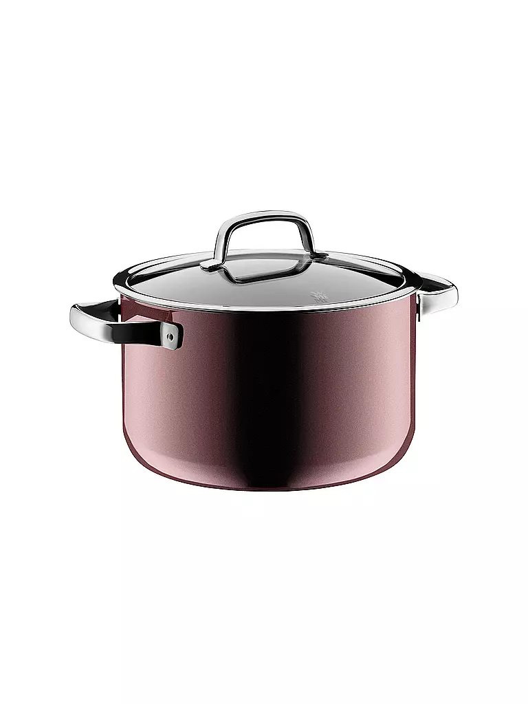 WMF Fusiontec Mineral Fleischtopf mit Glasdeckel 24cm/6,4L Rose Quartz beere