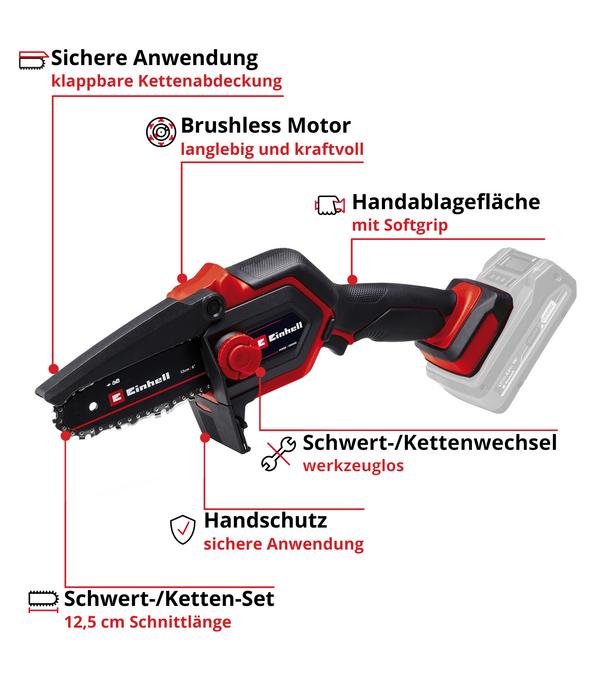 Einhell Akku-Astkettensäge GE-PS 18/15 Li